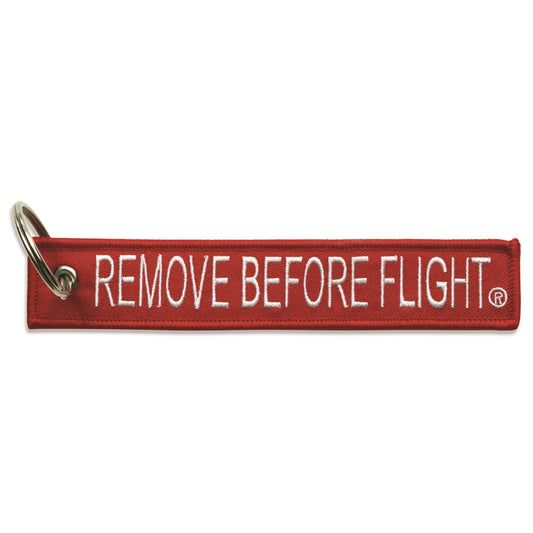 "Remove Before Flight" keychain